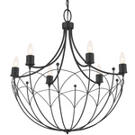 Topiary Chandelier - Textured Black