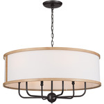 Heddle Chandelier - Anvil Iron / White