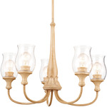 Melis Chandelier - Warm Maple / Transparent