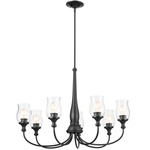 Melis Chandelier - Black / Transparent