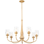 Melis Chandelier - Warm Maple / Transparent