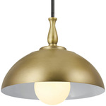 Fira Pendant - Black / Natural Brass