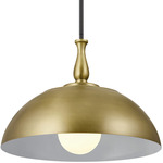 Fira Pendant - Black / Natural Brass