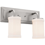 Vetivene Bathroom Vanity Light - Classic Pewter / Opal