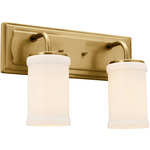 Vetivene Bathroom Vanity Light - Natural Brass / Opal