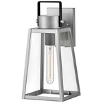 Hugh Outdoor Wall Sconce - Antique Brushed Aluminum / Clear