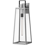 Hugh Outdoor Wall Sconce - Antique Brushed Aluminum / Clear