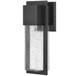Alex Outdoor Wall Sconce - Black / Clear Seedy