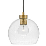 Rumi Pendant - Lacquered Brass / Clear Seedy