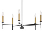 Hux Chandelier - Black / Brass