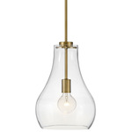 Frankie Pendant - Lacquered Brass / Clear