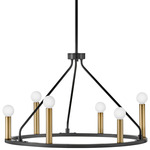 Lazlo Chandelier - Black / Brass