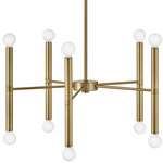 Millie Convertible Chandelier - Lacquered Brass