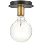 Bobbie Ceiling Light - Black / Brass