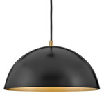 Lou Pendant - Lacquered Brass / Black