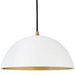 Lou Pendant - Lacquered Brass / Matte White