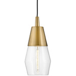 Livie Pendant - Lacquered Brass / Clear