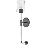 Kline Wall Sconce - Black / Clear