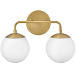 Juniper Bathroom Vanity Light - Lacquered Brass / Opal