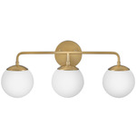 Juniper Bathroom Vanity Light - Lacquered Brass / Opal