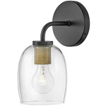 Percy Wall Sconce - Black / Clear