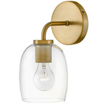 Percy Wall Sconce - Lacquered Brass / Clear