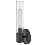 Shea Wall Sconce - Black / Clear