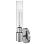 Shea Wall Sconce - Chrome / Clear