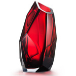 Crystal Rock Vase - Red