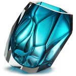 Crystal Rock Vase Small - Discontinued Model - Blue