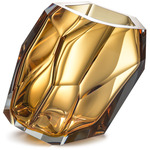 Crystal Rock Vase - Light Amber