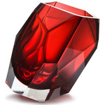 Crystal Rock Vase - Red