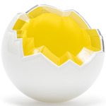 Eggy Bowl - White / Yellow