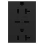 Adorne 20A Dual Receptacle with C Dual USB - Graphite