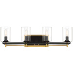 Sable Point Bathroom Vanity Light - Sand Coal / Honey Gold / Clear