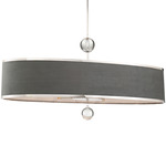 Luxour Linear Pendant - Polished Nickel / Grey