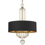 Grandeur Pendant - Antique Brass / Black
