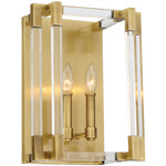 Prima Vista Wall Sconce - Aged Brass / Clear