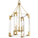 Prima Vista Pendant - Aged Brass / Clear