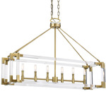 Prima Vista Island Pendant - Aged Brass / Clear