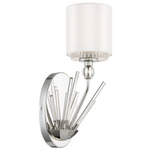 Sutton Wall Sconce - Polished Nickel / White