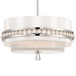 Sutton Pendant - Polished Nickel / White