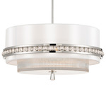 Sutton Pendant - Polished Nickel / White