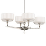 Sutton Island Pendant - Polished Nickel / White