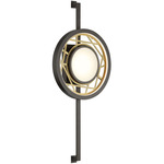 Tribeca Wall Sconce - Smoked Iron / Soft Brass / Etched Glass