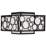 Mosaic Ceiling Light - Oil Rubbed Bronze / White Linen