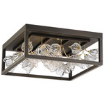 Maison Des Fleurs Ceiling Light - Regal Bronze / Empire Gold Leaf / Clear