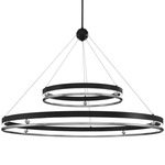 Grande Illusion Tiered Pendant - Coal / Polished Nickel