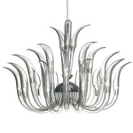 Cisne Chandelier - Polished Nickel / Clear