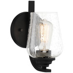 Shyloh Wall Sconce - Coal / Clear Seeded